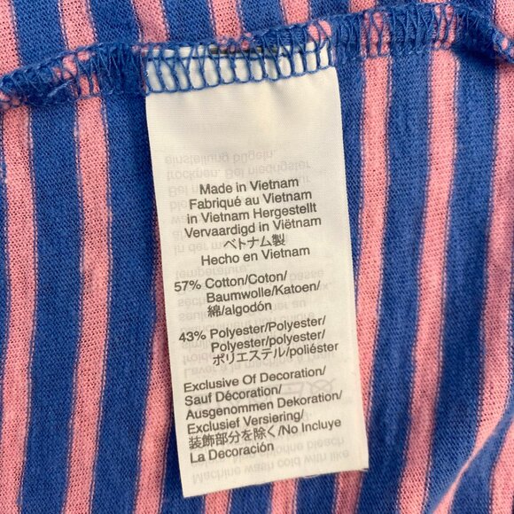 J. Crew Crewcuts Pink and Blue Striped Ruffle Dress Size 4 Girls - Picture 5 of 5